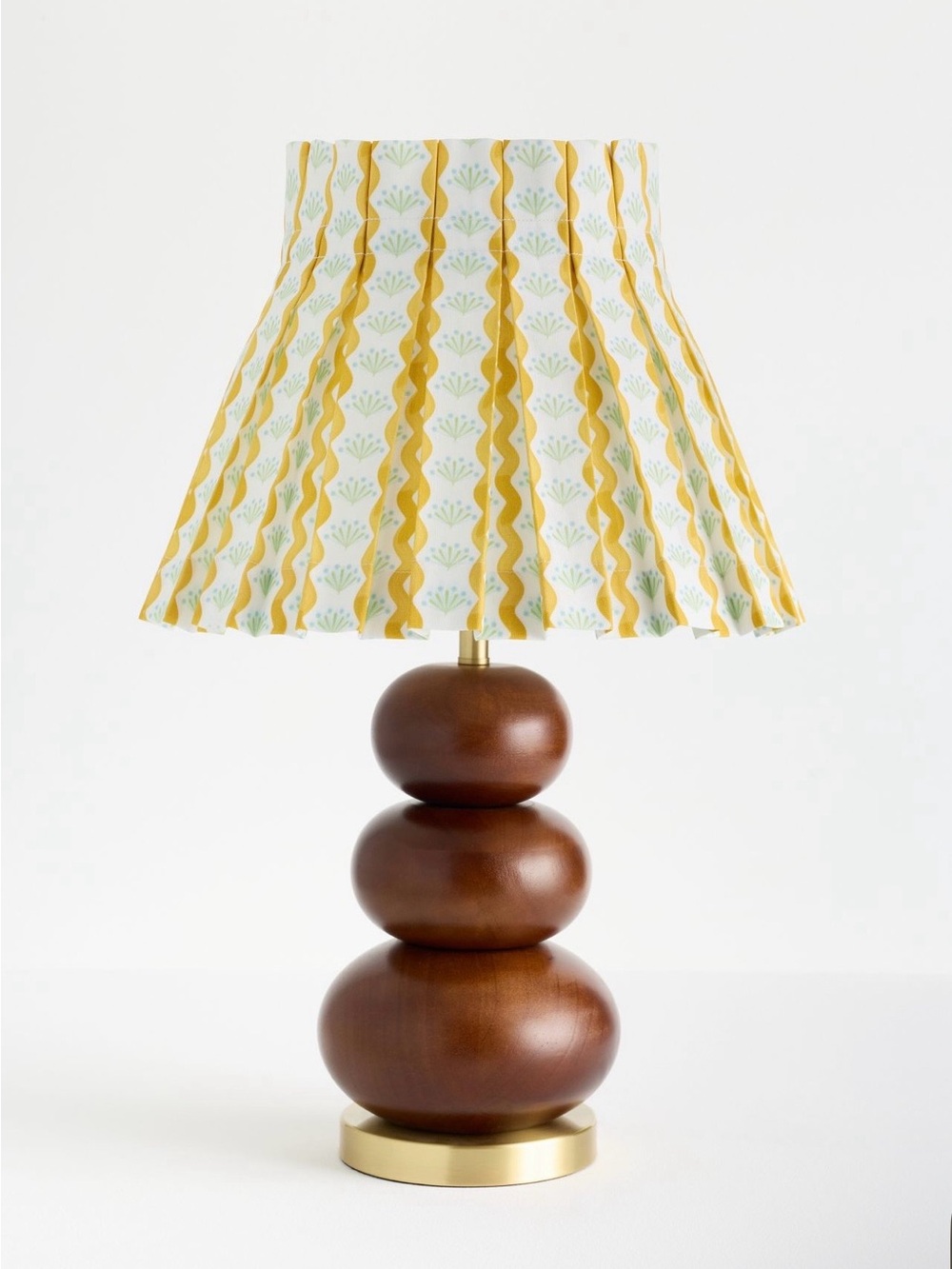 Anthropologie Cielle Home Box Pleat Fabric Lamp Shade and Slipcover, Yellow